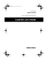 Preview for 1 page of Radio Shack COUNTRY LIFE 43-860 Owner'S Manual