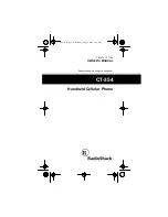 Предварительный просмотр 1 страницы Radio Shack CT-354 Owner'S Manual