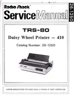 Preview for 1 page of Radio Shack Daisy Wheel 410 Service Manual