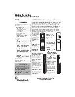 Preview for 1 page of Radio Shack Digital Recorder Owner'S Manual