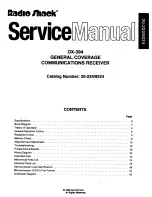 Radio Shack DX-394 Service Manual preview