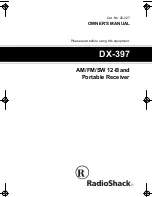 Preview for 1 page of Radio Shack DX-397 Owner'S Manual