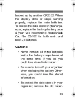 Preview for 73 page of Radio Shack EC-291 Owner'S Manual