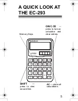 Preview for 5 page of Radio Shack EC-293 Owner'S Manual