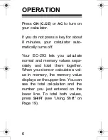 Предварительный просмотр 6 страницы Radio Shack EC-293 Owner'S Manual