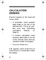 Preview for 8 page of Radio Shack EC-293 Owner'S Manual