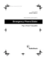 Radio Shack Emergency Phone Dialer Owner'S Manual preview