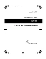 Radio Shack ET-688 Owner'S Manual preview