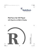 Предварительный просмотр 1 страницы Radio Shack Flat-Face Car CD Player Owner'S Manual