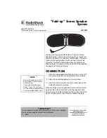 Radio Shack "Fold-up" Stereo Speaker System Owner'S Manual preview