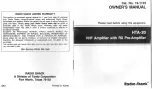 Radio Shack HTA-20 Owner'S Manual предпросмотр