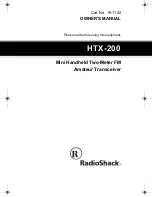 Radio Shack HTX-200 Owner'S Manual preview