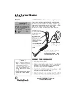 Preview for 1 page of Radio Shack In-Ear Earbud Headset Owner'S Manual