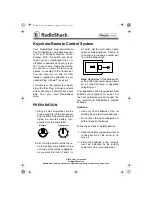 Preview for 1 page of Radio Shack Keychain Quick Manual