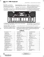 Radio Shack MD-1211 Owner'S Manual preview