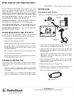 Preview for 1 page of Radio Shack Metal Detector with Depth Read-Out Owner'S Manual