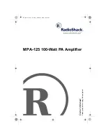 Radio Shack MPA-125 Owner'S Manual предпросмотр