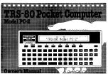 Radio Shack PC-2 TRS-80 Owner'S Manual preview