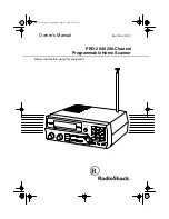 Radio Shack PRO-2048 Owner'S Manual preview