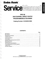 Preview for 1 page of Radio Shack PRO-26 Service Manual