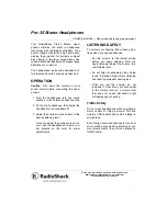 Предварительный просмотр 1 страницы Radio Shack PRO-35 Owner'S Manual