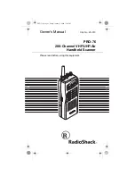 Radio Shack PRO-76 Owner'S Manual preview