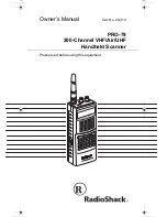 Radio Shack PRO-79 Owner'S Manual preview