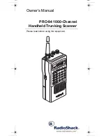 Предварительный просмотр 1 страницы Radio Shack PRO-94 Owner'S Manual