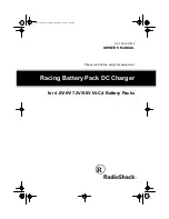 Radio Shack Racing Battery Pack DC Charger Owner'S Manual preview