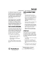 Radio Shack Samson Owner'S Manual preview