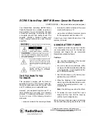 Предварительный просмотр 2 страницы Radio Shack SCR-65 Owner'S Manual