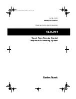 Radio Shack TAD-222 Owner'S Manual preview