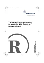 Radio Shack TAD-3806 Owner'S Manual preview