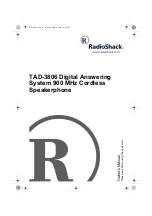 Preview for 1 page of Radio Shack TAD-3806 Owner'S Manual