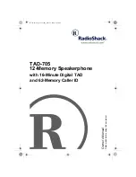 Radio Shack TAD-705 Owner'S Manual preview