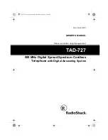 Preview for 1 page of Radio Shack TAD-727 Owner'S Manual