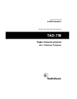 Radio Shack TAD-759 Owner'S Manual preview