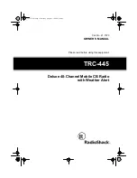 Radio Shack TRC-445 Owner'S Manual preview