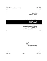 Preview for 1 page of Radio Shack TRC-446 Owner'S Manual