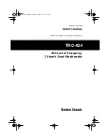 Radio Shack TRC-494 Owner'S Manual preview