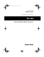 Radio Shack TRC-495 Owner'S Manual предпросмотр