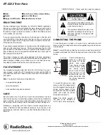 Radio Shack TRIM FONE ET-3222 Owner'S Manual preview