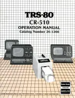 Preview for 1 page of Radio Shack TRS-80 CR-510 Operation Manual