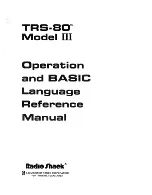 Preview for 3 page of Radio Shack TRS-80 III Operation And Reference Manual