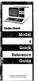 Radio Shack TRS-80 Model-4 Quick Reference Manual preview