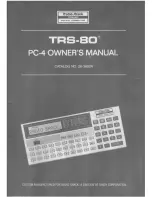 Radio Shack TRS 80 PC-4 Owner'S Manual preview