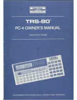 Preview for 1 page of Radio Shack TRS-80 PC-4 Owner'S Manual