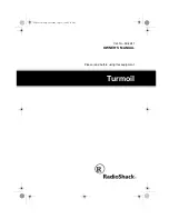 Radio Shack Turmoil Owner'S Manual preview