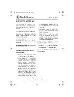 Radio Shack UHF/VHF TV ANTENNA User Manual preview