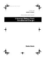 Radio Shack Universal Battery Pack Conditioner/Charger Owner'S Manual preview